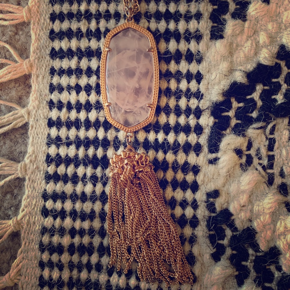 Kendra Scott Rayne Necklace RSG Rose Quartz